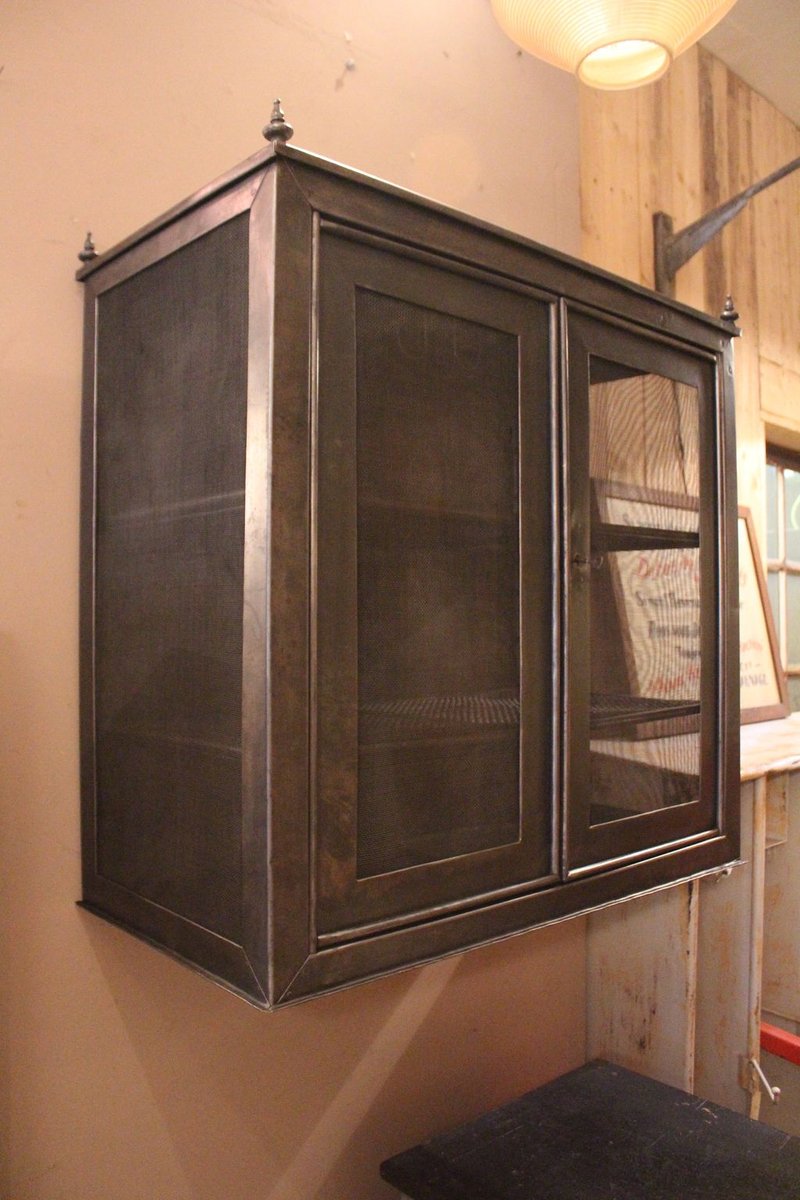 French Metal Pantry Cabinet, 1930s for sale at Pamono